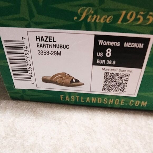 Eastland Hazel Womens Slip On Memory Foam Leather Sandals #C - Picture 8 of 8